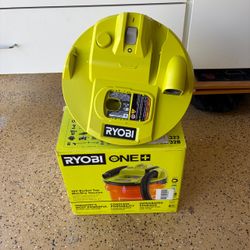BASE ONLY - RYOBI ONE+ 18V Cordless 5 Gal. Bucket Top Wet/Dry Vacuum (Tool Only) with 1/4 in. Hose and Crevice Tool