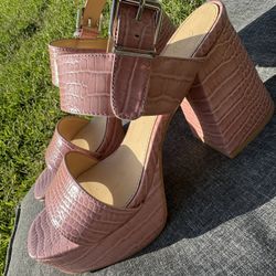 Platform Mauve Sandals 
