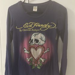 Vintage Ed Hardy Y2K Christina Aguilera Xs Long Sleeve Shirt