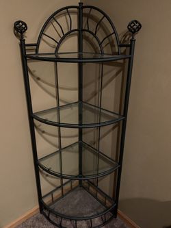Wrought Iron With Glass Shelves