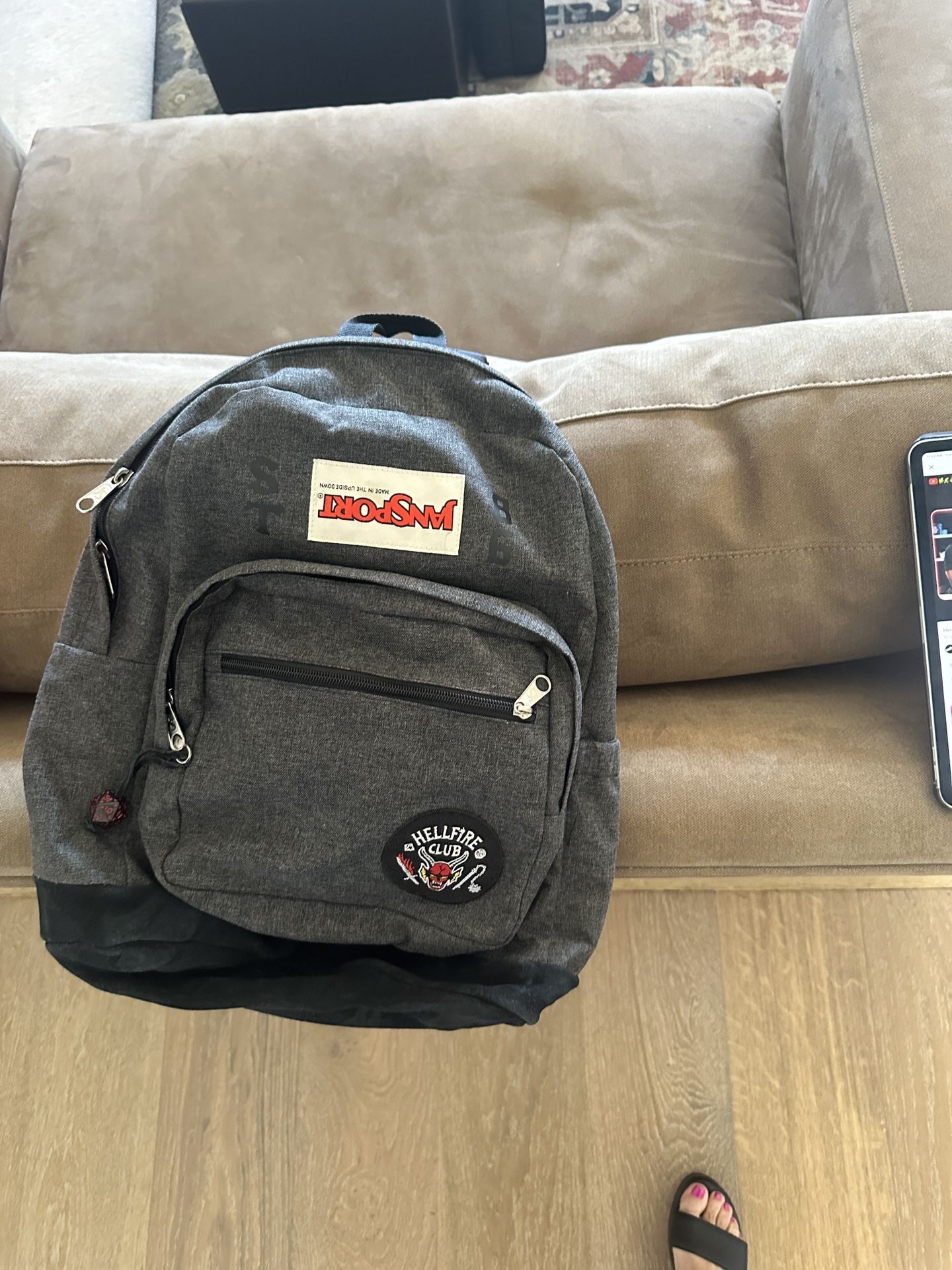 Stranger Things Jansport Backpack-gray