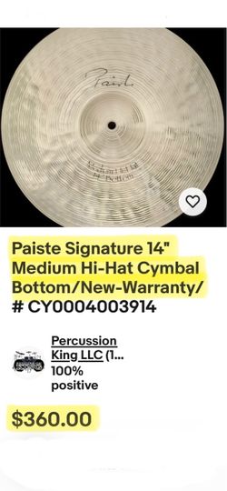 🔥 New Paiste Signature Cymbal drum set drums