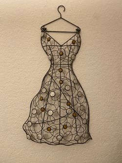 Hanging metal wire dress