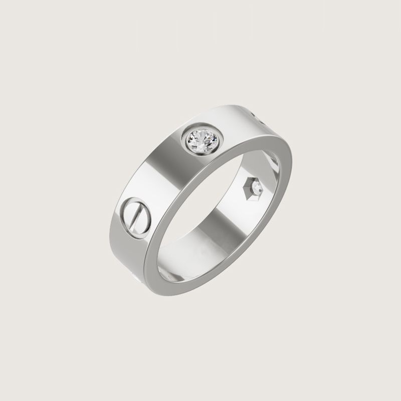 Plasma Finish Stainless Steel Wide Half CZ Ring - Women's Holiday Gift