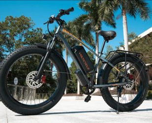 1000W Electric Bike for Adults, 7 Speed Ebike with 26" Fat Tire, Max 30MPH & 50 Miles, 48V 18.2Ah Battery, Hydraulic Disc Brake, All-Terrain Moped Sty