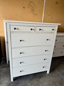 White IKEA Hemnes Tall Dresser 