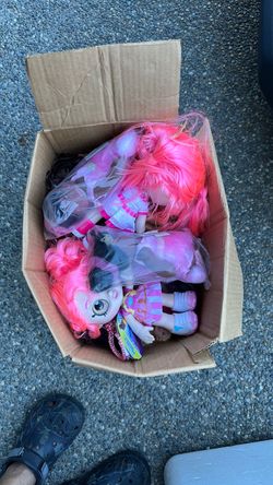 Box full of girl toys