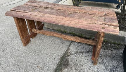 Driftwood Table Park Bench Greenhouse