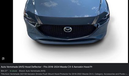Mazda CX5 hood protector