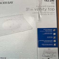 Glacier Bay 31 In Vanity Top Cultured Marble