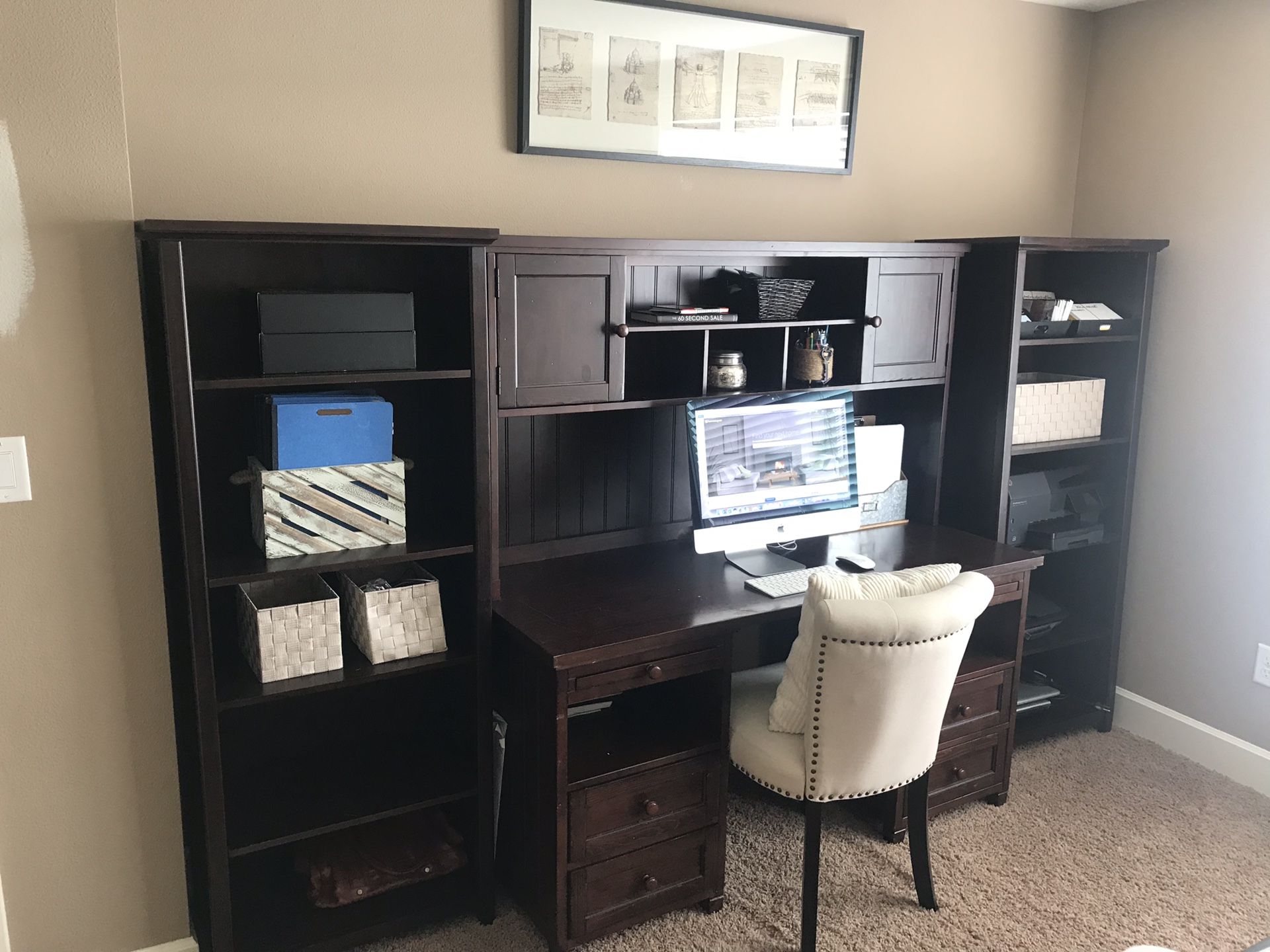 Desk & 2 Shelves