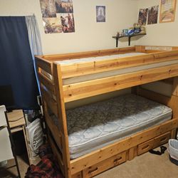Twin Bunk Bed With Matching Dresser