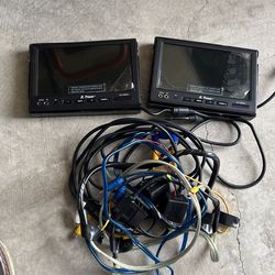 (2) Headrest Monitors For Car , Truck , SUV 