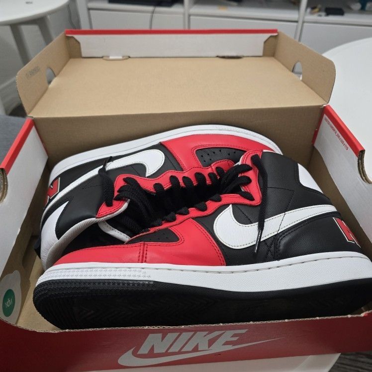 [Nike Terminator High] Black,White,University Red Size 8