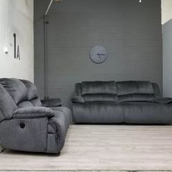 Quadruple Recliner Theater Cozy Couch And Loveseat 