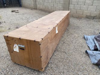 Long wooden crate