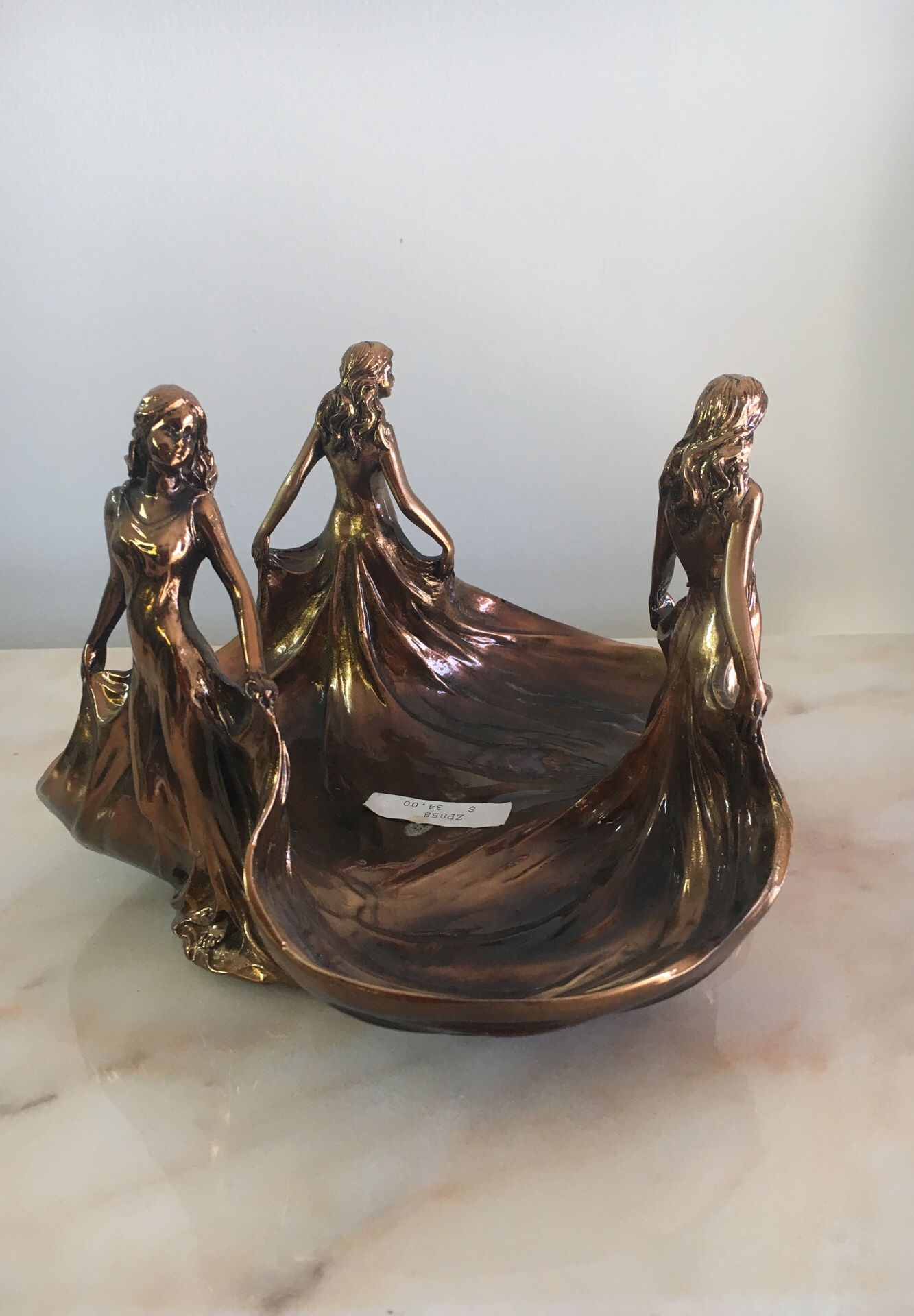 Candy dish with three women