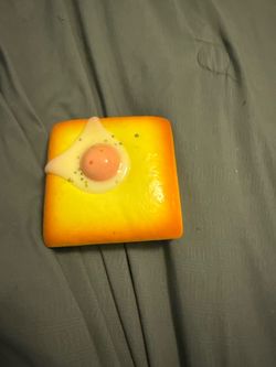 Fried Egg Toast Squishy Toy