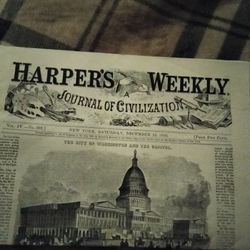 HARPER'S WEEKLY JOURNAL OF CIVILIZATION REPRINT COLLECTION FROM APPLEWOOD BOOKS 54 ISSUES IN ALL ALL OF THEM IN PRISTINE CONDITION  ALL FOR A $1.85 EA