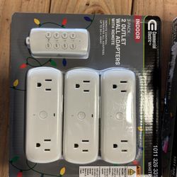 3-PACК 2 OUTLET WALL ADAPTERS WITH REMOTE 