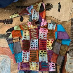 Multicolored Patchwork Hippy Jacket