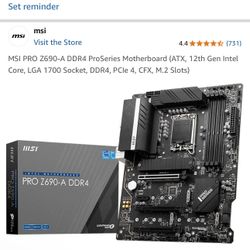 Msi Z690(non Wifi)Plus 32gigs Of DDR4 Ram