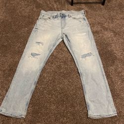 blue ripped old navy jeans 36