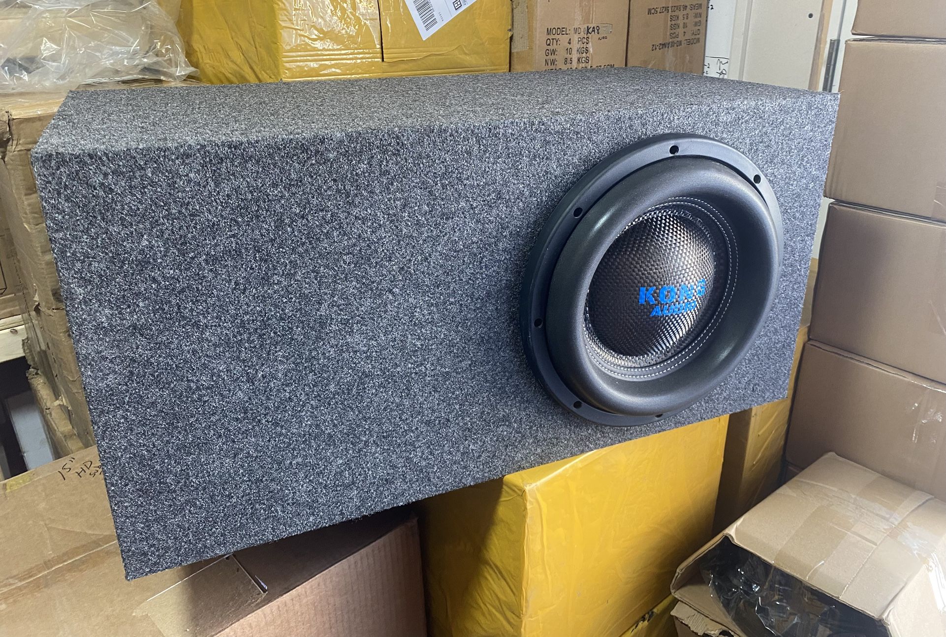 12” Kong Audio 5000w Max Power Neodymium Subwoofer + Ported Spl Box