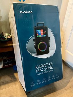 MASINGO Allegro X8 Professional Karaoke Speaker | Wi-Fi Touchscreen | Dual Wireless Microphones| Bluetooth