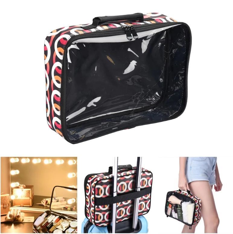 Byootique Makeup Bag Travel Cosmetic Clear Bag 420D Nylon 14x10x3" - Gift Idea - Halloween Sale