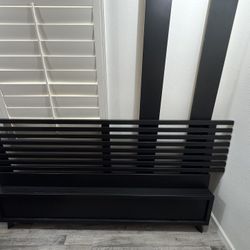 King Black Wood Complete Bed Frame From Ashleys Furniture 
