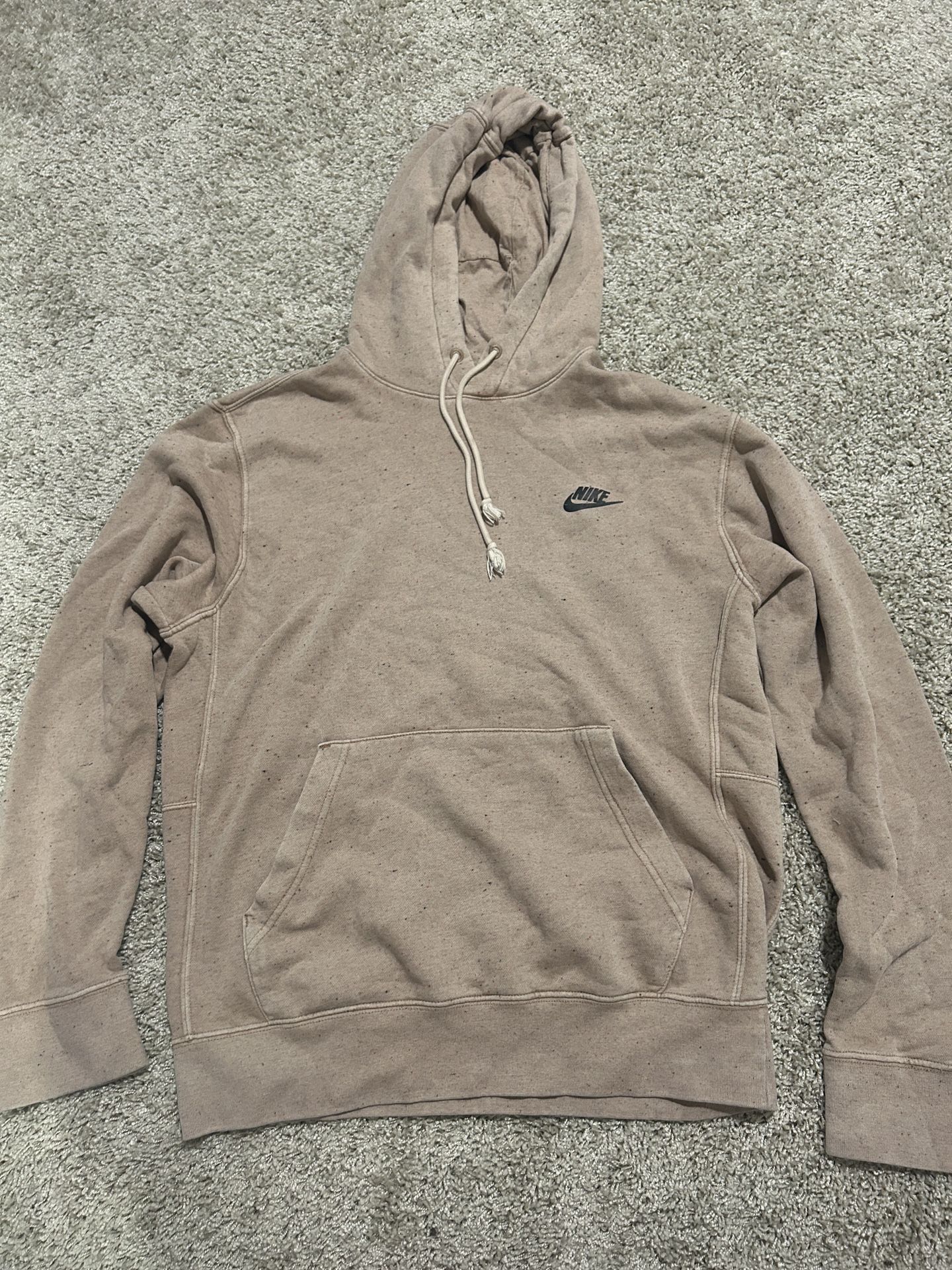 small tie die brown nike hoodie