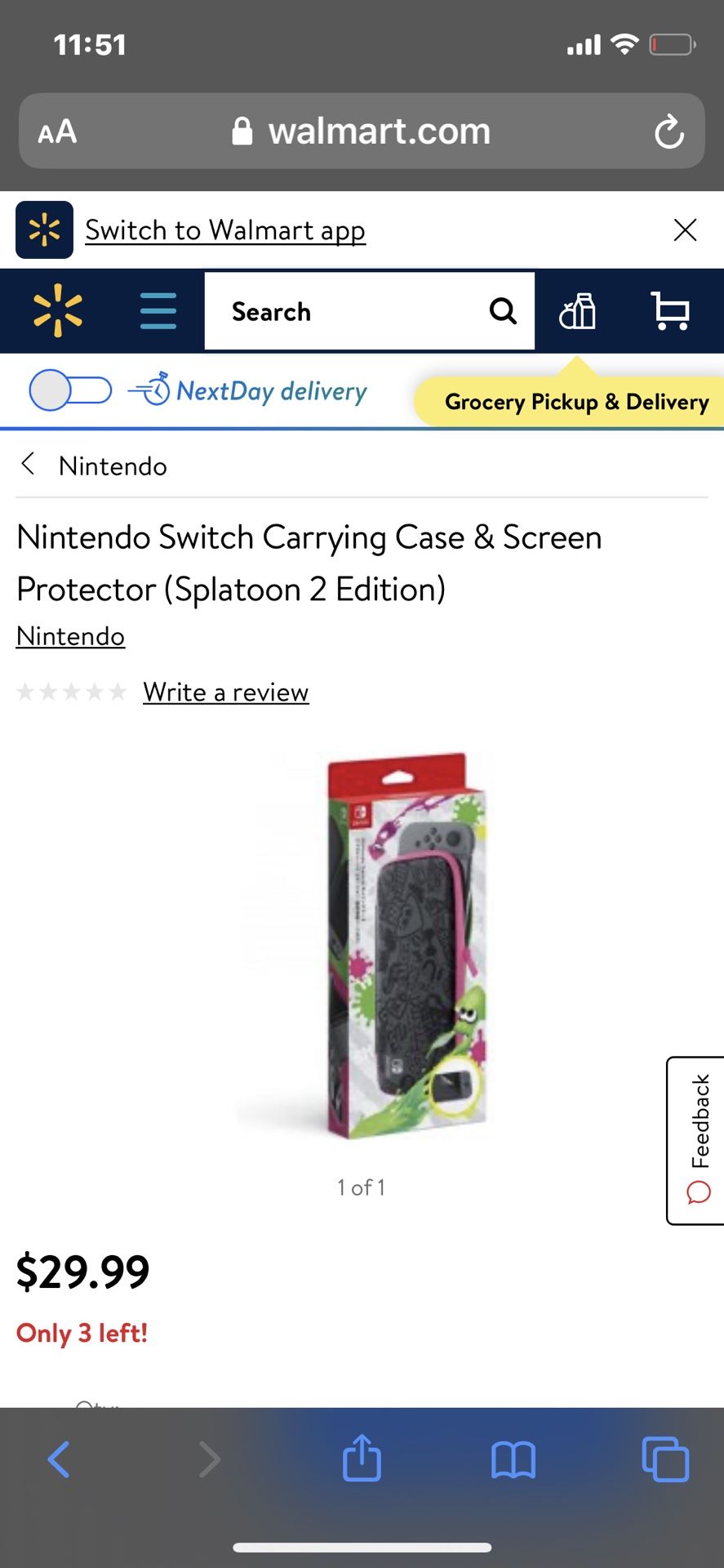 Nintendo switch splatoon edition new