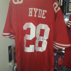 Autographed Carlos Hyde 49ers/Ohio State Jersey With COA