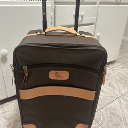 Jon Hart Genuine Leather 360 Carry On Wheels Luggage