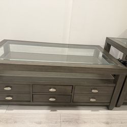 Coffee Table With Side Table 