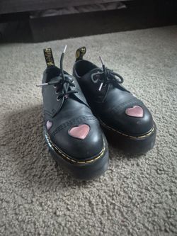 Dr. Martens 1461 Quad Heart Platform Shoes