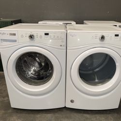 WHIRLPOOL XL CAPACITY WASHER DRYER ELECTRIC SET 