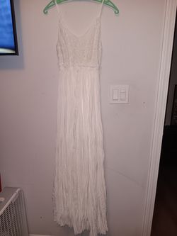 Womens Size small long white dress