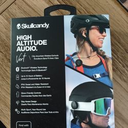 Skullcandy High Altitude Audio Vert - bluetooth clip-anywhere wireless earbuds (NEW)