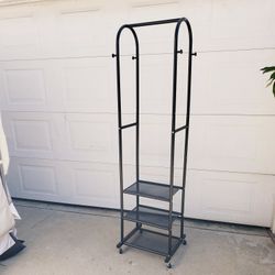 Portable Clothes Rack On Wheels 