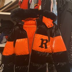 Orange Puffer Jacket 