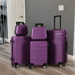 💜✨ Brand New 4-Piece Purple Hardshell Luggage Set – $90 Firm ✨💜  📍 Pickup: S. Durango & 215 near IKEA, Las Vegas  Travel in style with this stunnin