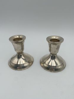 Vintage sterling silver candlesticks holder