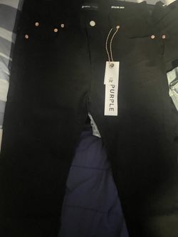 Straight Black Purple Jeans Size 32
