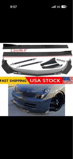 Front lip and side skirt