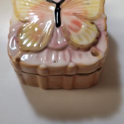 Beautiful butterfly trinket box
