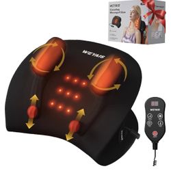 Neck Massager Pillow, Neck and Shoulder Relaxer with Heat, 3 Modes and Strengths, Neck Massager for Pain Relief Deep Tissue, Remote Control, Gift for 