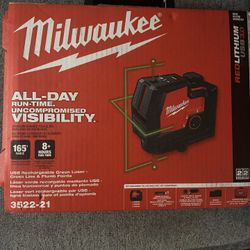 Milwaukee Green Laser Cross Line & Plumb points Kit