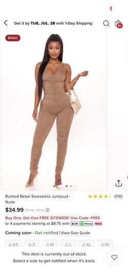 Ruched jumpsuit! Size Small